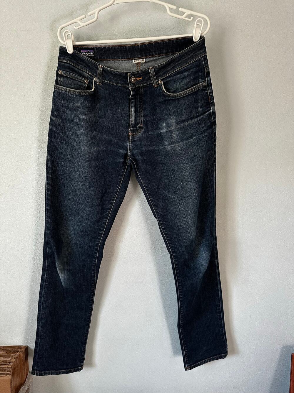 Patagonia Blue Denim Jeans Women's Size 14 (34" Waist) Straight Leg Fit